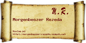 Morgenbeszer Rezeda névjegykártya